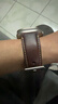 istrap蘋(píng)果手表表帶瘋馬牛皮Apple Watch Ultra3/2手表帶S11/10/9/8/7/6/SE厚實(shí)真皮表鏈iWatch男士腕帶 巧克力【銀色配件 49MM表盤(pán)【適用iWatch Ul 曬單實(shí)拍圖