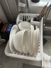瀝水碗盤(pán)架廚房碗碟瀝水架水槽餐具置物架臺面碗筷濾水收納zh1 分區收納瀝水籃 【白色】 曬單實(shí)拍圖