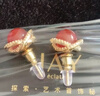Jay紅色耳釘高級感耳環(huán)女耳飾耳夾無(wú)耳洞送女友生日禮物 瑪瑙耳釘（帶證書(shū)）（京倉/就近發(fā)貨） 曬單實(shí)拍圖