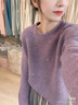 絲柏舍圓領(lǐng)釘鉆針織衫女2025秋裝新款休閑慵懶風(fēng)長(cháng)袖套頭上衣 曬單實(shí)拍圖