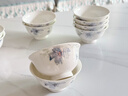 NINE CRANES景德鎮高顏值陶瓷家用碗具釉下彩飯碗微波爐簡(jiǎn)約4.5英寸飯碗10個(gè) 曬單實(shí)拍圖