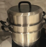 美廚（MAXCOOK）蒸鍋 304不銹鋼30CM三層蒸鍋 加厚復底湯鍋燃氣電磁爐通用MCZ1168 曬單實(shí)拍圖
