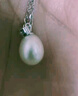 滴水成珠不含鏈珍珠吊墜優(yōu)質(zhì)水滴形淡水珍珠925銀簡(jiǎn)約單墜送女友 7.3-8.3mm白色珍珠 曬單實(shí)拍圖
