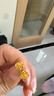 周六福新年禮物  黃金耳飾女款5G足金亮面花朵綻放耳釘 計價(jià) 一對-2.89g 曬單實(shí)拍圖
