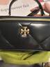 湯麗柏琦（Tory Burch）TB女包KIRA菱格紋絎縫迷你手提鏈條斜挎包164986001黑色輕奢包包 曬單實(shí)拍圖