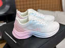 特步女鞋運動(dòng)鞋女春夏季軟底透氣網(wǎng)面跳繩休閑跑步鞋子時(shí)尚韓版旅游鞋 經(jīng)典白微波藍0062 37 曬單實(shí)拍圖