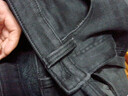 啄木鳥(niǎo)牛仔褲男春秋加絨新款褲子修身男士彈力休閑長(cháng)褲子潮流百搭褲子男 XML-1048黑色加絨 29 曬單實(shí)拍圖