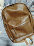 2026新款女包軟PU雙肩包歐美復古學(xué)院風(fēng)大學(xué)生背包出差旅行電腦包 棕色【無(wú)掛件】 曬單實(shí)拍圖