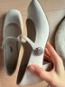思加圖2026春季法式瑪麗珍鞋粗跟鞋淺口單鞋女小皮鞋EGR01AQ6 月色米 34 曬單實(shí)拍圖