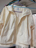 ANTA兒童外套女大童裝2026春季新款防潑水連帽梭織厚外套362618610 玉米白-1 165 曬單實(shí)拍圖