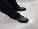 蜘蛛王男士皮鞋真皮2026春季新款一腳蹬商務(wù)休閑軟底男鞋黑色套腳工作鞋 黑色 手抓牛皮 41 曬單實(shí)拍圖