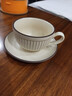 CLITON歐式咖啡杯拿鐵杯掛耳陶瓷辦公室杯碟套裝早餐牛奶杯一杯一碟一勺 曬單實(shí)拍圖