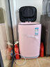 奧克斯（AUX）迷你洗衣機 全自動(dòng)小型嬰兒兒童寶寶內衣波輪洗衣機 帶甩干烘干洗脫一體 【國補】9KG洗脫容量粉色【洗烘一體】 波輪 曬單實(shí)拍圖