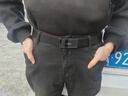 羅蒙（ROMON）皮帶男士真牛皮無(wú)牙內穿自動(dòng)扣腰帶休閑百搭生日禮物送老公送男友 鏡面款 120cm 曬單實(shí)拍圖