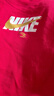 NIKE3BRAND 耐克男女童純棉紅色拜年服衛衣撞色logo兒童休閑上衣 曬單實(shí)拍圖