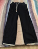 Homlean休閑褲男純棉直筒春夏季寬松闊腿褲子男潮流百搭男款HZ27黑色3XL 曬單實(shí)拍圖