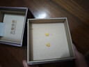 六福珠寶38節禮物 足金梔子花黃金耳釘 計價(jià) G01G0027DS 約1.03克 曬單實(shí)拍圖