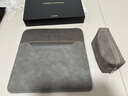GYSFONE 華為HUAWEI MatePad Edge 14.2英寸鴻蒙二合一平板內膽包電腦包保護套皮套收納袋子配件 橫款-灰色+電源袋 曬單實(shí)拍圖