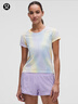 lululemon丨Swiftly Tech 女士短袖 T 恤 2.0 Race *Wash LW3HU9S 幻彩水洗薰衣草霜紫混色 S /6 曬單實(shí)拍圖