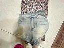 UR2025春季新款女裝休閑設計感碎花拼接牛仔短褲UYL850047 曬單實(shí)拍圖