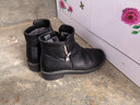 紅蜻蜓女鞋時(shí)裝靴秋冬加絨真皮頭層牛皮短靴女靴馬丁靴媽媽鞋皮靴女皮鞋 WTC434351C 黑色加絨 36 曬單實(shí)拍圖
