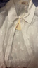 生活在左【林棲作品】棉混紡襯衣花邊翻領(lǐng)2026夏秋長(cháng)袖上衣女 白色 L 曬單實(shí)拍圖