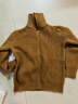 恒源祥針織開(kāi)衫女毛衣開(kāi)衫拉鏈款POLO翻領(lǐng)時(shí)尚女短款春秋羊毛衫外套純色 駝色 L 建議100-110斤 曬單實(shí)拍圖