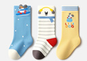 貝比嬰兒襪子春秋款100%純棉新生兒襪子春夏薄款男女寶寶中長(cháng)筒襪子 滑雪小狗 春秋款【精美禮盒裝】 3雙 2-3歲 適合腳長(cháng)14-16cm鞋碼21-24 曬單實(shí)拍圖