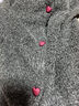 唐獅（TonLion）【關(guān)曉彤同款】2025秋冬女圓領(lǐng)凈色愛(ài)心鈕扣開(kāi)衫毛線(xiàn)衫針織衫外套 曬單實(shí)拍圖