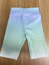 moonkids女童打底褲夏季短褲運動(dòng)瑜伽褲子薄款五分鯊魚(yú)褲兒童速干2026騎行 1768綠漸變五分褲 110 cm 曬單實(shí)拍圖