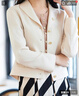 嬌鼎商場(chǎng)同款西裝外套女春季新溫婉氣質(zhì)簡(jiǎn)約通勤小個(gè)子短上衣CJJJ317 暖杏色CJJJ317T8 XL 曬單實(shí)拍圖