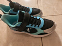 喬丹男大童跑步鞋兒童春秋季運動(dòng)鞋子搭扣密網(wǎng)童鞋 黑色/遠眺藍 36 曬單實(shí)拍圖