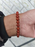 石玥珠寶精品7-8mm涼山南紅瑪瑙手串本命年轉運珠手鏈男女士款禮物 曬單實(shí)拍圖