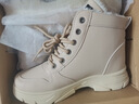 馬丁靴子女2026新款冬季加絨加厚棉鞋厚底高幫爆款運動(dòng)保暖雪地靴 卡其色 【加絨不冷】 38 【標準尺碼】 曬單實(shí)拍圖