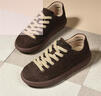 奧康（Aokang）男鞋春夏板鞋時(shí)尚百搭男士增高勃肯休閑鞋 深栗色 42 曬單實(shí)拍圖