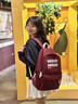 回力書(shū)包女初中生ins風(fēng)小眾2026新款高顏值女生大容量潮流雙肩包背包 紅色大號 曬單實(shí)拍圖
