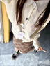 KAHTOP2025春秋新款學(xué)院風(fēng)POLO領(lǐng)假兩件拼接針織衫女毛衣開衫WTC 白色開衫 均碼 曬單實拍圖