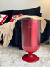 麥桶桶（Mr.Bin）客廳輕奢免彎腰垃圾桶無(wú)蓋酒杯廚房高腳高顏值不銹鋼意式 紅15L 曬單實(shí)拍圖