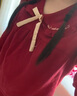 從心【禮盒裝】女士睡衣女春秋季純棉大紅色本命年龍年喜慶結婚家居服 U 8321 L 女 [高160-165重100-120斤] 曬單實(shí)拍圖