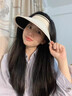 法派防曬帽子女士夏天防紫外線(xiàn)太陽(yáng)帽男戶(hù)外度假遮臉大帽檐空頂遮陽(yáng)帽 曬單實(shí)拍圖
