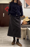 MUJI女式 燈芯絨 A字裙 長(cháng)半身裙女冬季款裙子 美拉德BE09CC3A 深灰色 S (155/62A) 曬單實(shí)拍圖