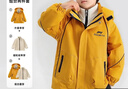 小豬班納男童外套防風(fēng)防水秋冬款2026新款男大童夾克兒童運動(dòng)三合一沖鋒衣 【三合一防風(fēng)防水】焦糖色(5643) 170 曬單實(shí)拍圖