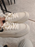 森馬森馬男鞋春季2026新款百搭板鞋軟底休閑皮面小白鞋 白色 42 曬單實(shí)拍圖
