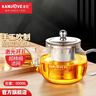 金灶（KAMJOVE） 玻璃泡茶壺耐高溫304不銹鋼過(guò)濾花茶壺飄逸杯煮茶壺簡(jiǎn)約式茶藝壺 A-07【600ml】 曬單實(shí)拍圖