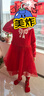 巴拉巴拉童裝女童連衣裙網(wǎng)紗公主裙拼接紅色新年拜年服女童裙 曬單實(shí)拍圖