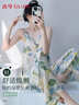 古今（GUJIN）春季棉綢睡衣女家居服士氣質(zhì)高級感套裝時(shí)尚沙灘旅游度假可外穿 曬單實(shí)拍圖