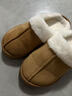 新款棉拖鞋女毛絨女士女外穿拖鞋家居棉鞋eva防臭防滑棉拖毛拖鞋 淺棕色 36-37 曬單實(shí)拍圖