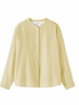 MUJI女式 木棉混雙層紗織長(cháng)袖罩衫女士襯衫襯衣內搭26年春季 淺黃色 M 曬單實(shí)拍圖