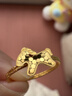 六福珠寶黃金戒指小馬駒光影金編織實(shí)心足金新年禮物計價(jià) 14號-約1.41克 曬單實(shí)拍圖