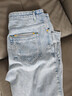 馬登工裝美式復古水洗丹寧牛仔褲直筒寬松闊腿褲日系休閑長(cháng)褲子男春 淺藍 30 曬單實(shí)拍圖